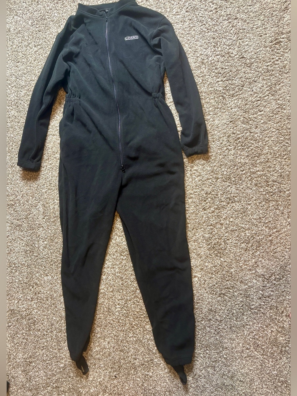 Lomo Element Polar Fleece Drysuit Undersuit Thermal Liner Jumpsuit Black Size L